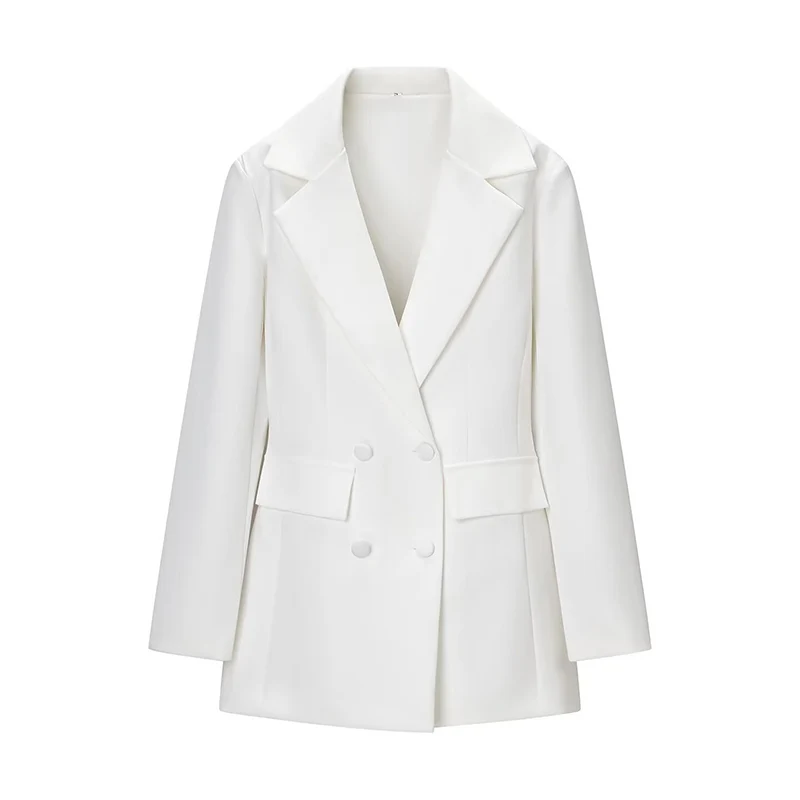 Blazers primavera feminina 2026 nova moda magro com decote em v elegante escritório jaqueta & blazers juventude viagem rua quente primavera casaco