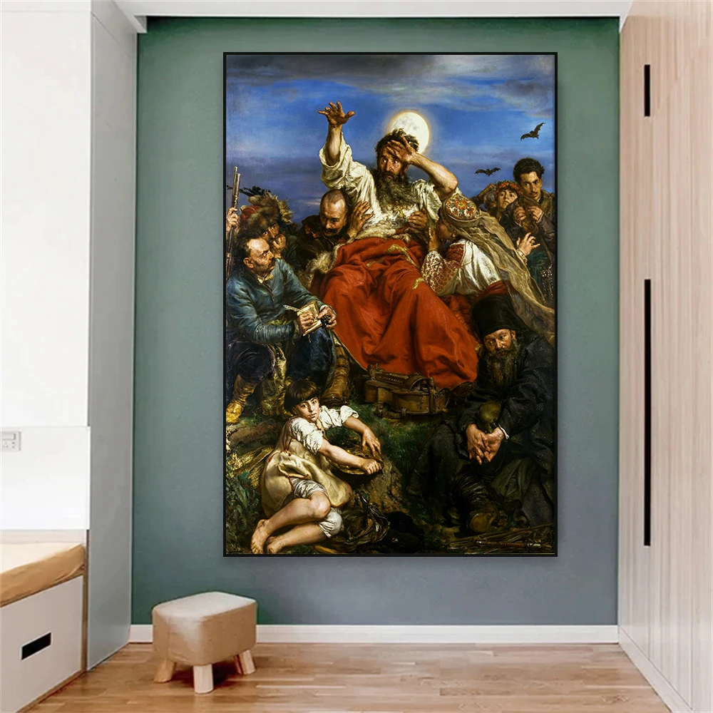 Vintage Jan Matejko The Sad Jester Classic Historic Artwork Collection Poster Canvas Painting Wall Pictures Home Interior Decor