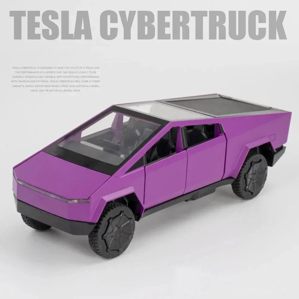 1:32 cybertruck captador liga modelo de carro diecasts brinquedo de metal veículos off-road modelo de carro simulação coleção crianças presentes