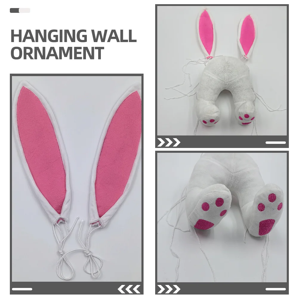 

1Set Easter Door Decorations Bunny Butt Ear Hanging Wreath Kit Easter Ornaments Indoor Outdoor Festival Home Decor