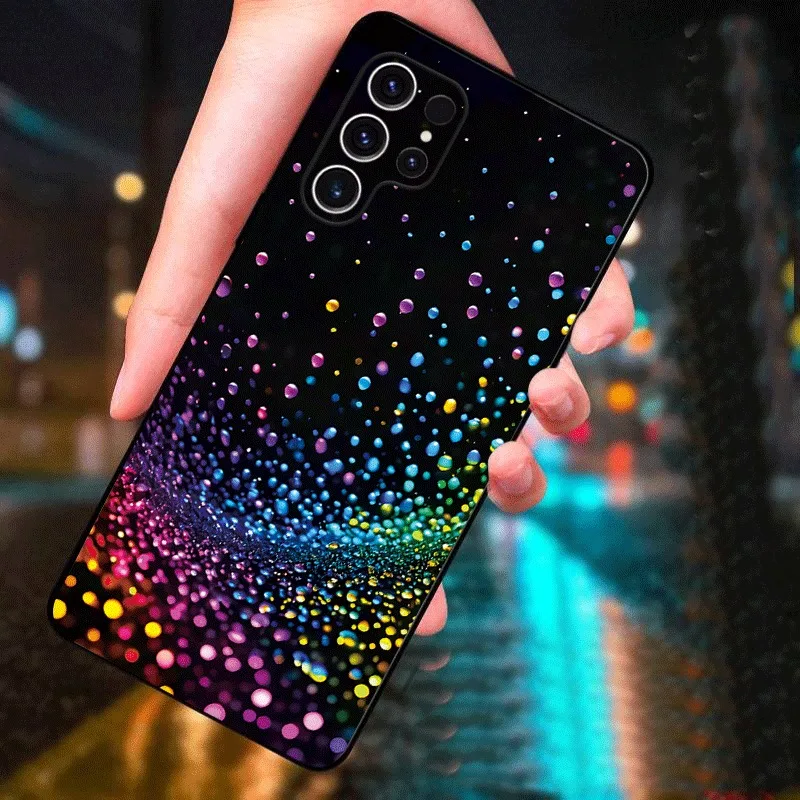 Dream Colorful Dots Luminous Flash Phone Case For Samsung S22 S23 Plus S25 FE S24 S26 Ultra Z fold 7 6 5 Glass Protect Cover LED