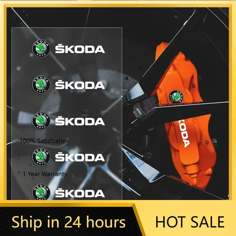 Car Sticker 2026 Hot Car Brake Stickers Personality Caliper Stickers Modified Stickers For Skoda Fabia Kamiq Rapid Kodiaq Octavi