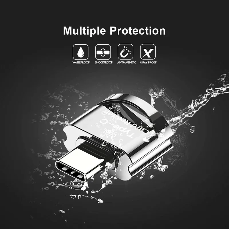 Plug and PlayType-CMini Mobile Phone Card Reader High SpeedTFCardOTGCard Reader High-Speed Stable Transmission