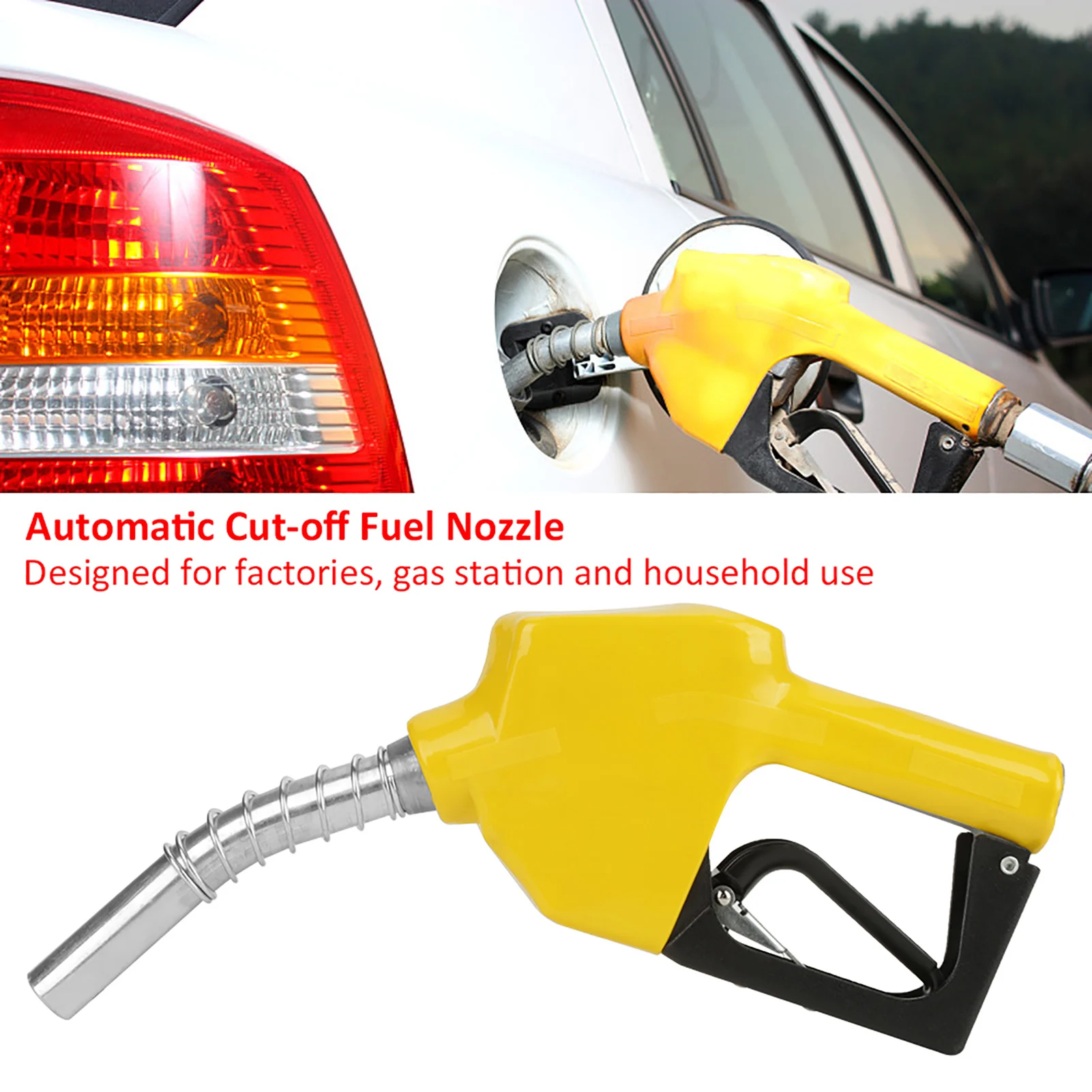 Fuel Refilling Nozzle Aluminum Automatic Cut off Fuelling Nozzle Fuel Diesel Oil Dispensing Tool Auto Shut off Fuel Nozzle