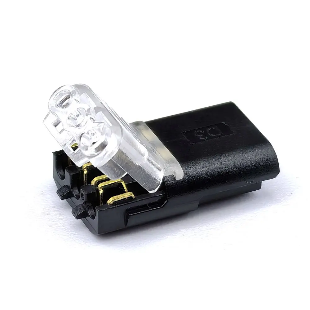 10/30/50 قطعة سلك توصيل موصل طرفي ، 3-pin ثنائي الاتجاه المكونات في كابل مشبك موصل تيار مستمر قفل غطاء مناسبة LED #2