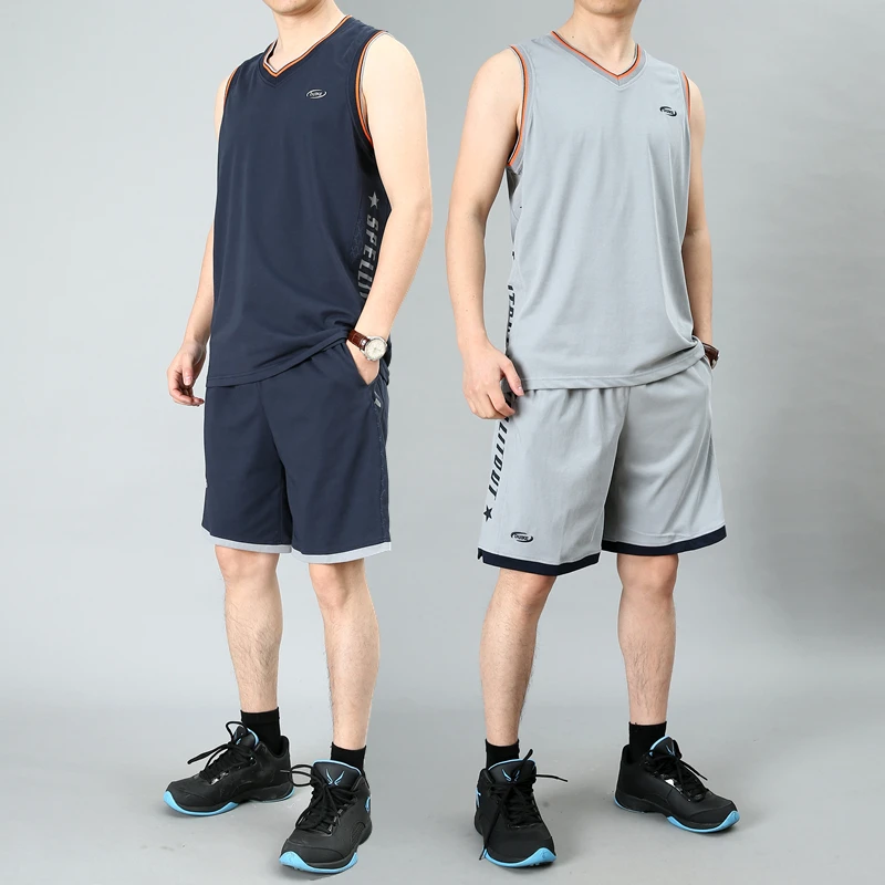 

Мужской спортивный костюм из чистого хлопка, большие размеры, одежда для фитнеса, бега, баскетбола, летние штаны