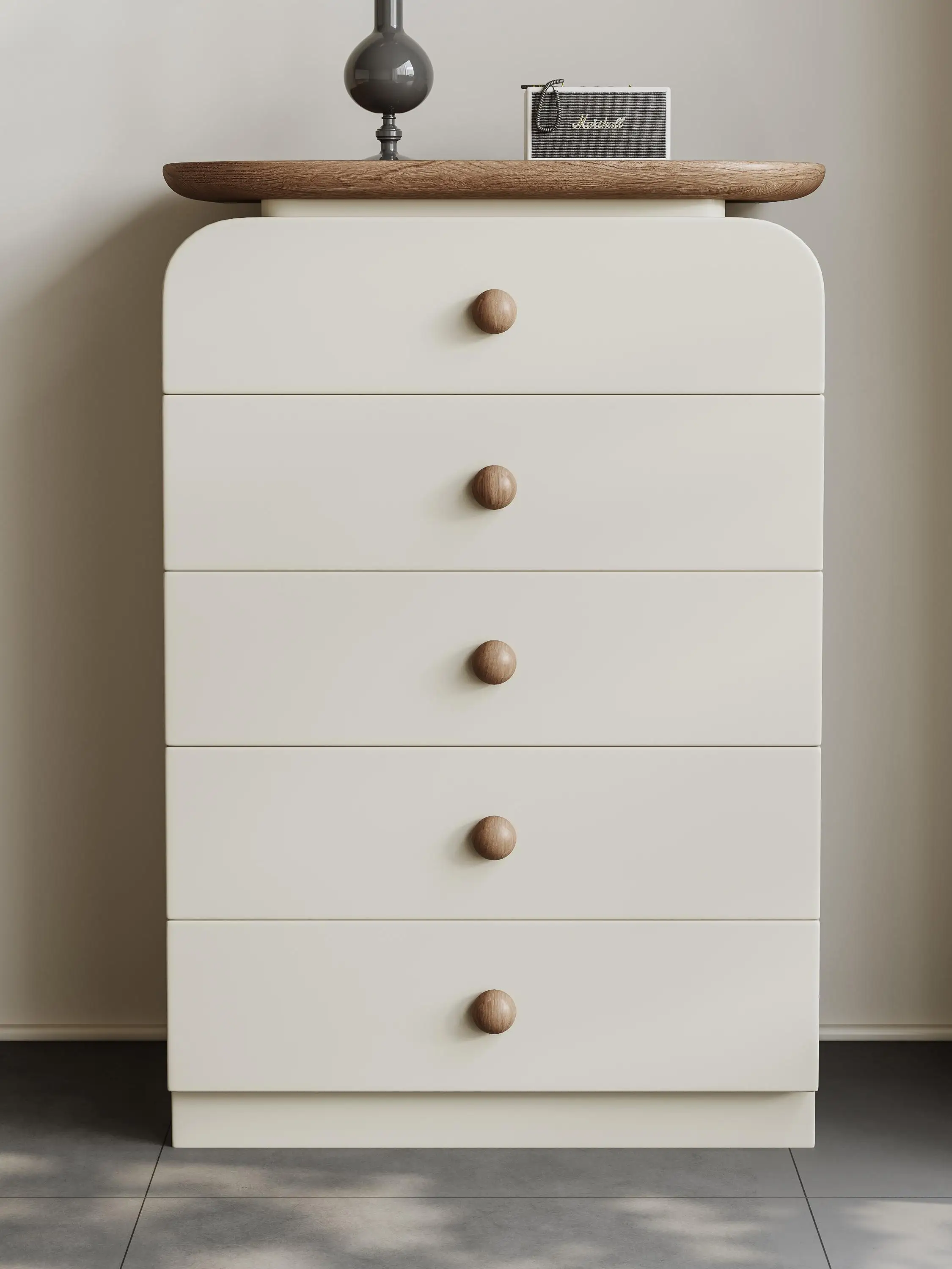 Living room storage cabinet household solid wood bedroom bedside locker