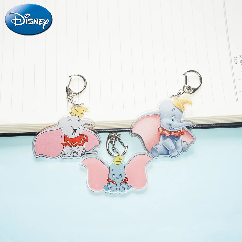 

Disney Dumbo Keychain Cartoon Figure Dumbo Acrylic Pendant Keyrings for Women Girl Car Backpack Accessories Kawaii Jeweley Gifts