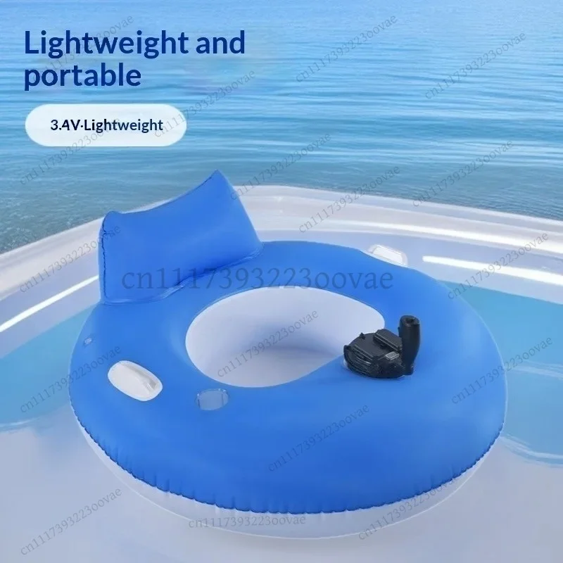 Df New Electric Inflatable Pool Lounger with Built-in Motor, Foldable Backrest Floating Chair for Adults, Portable Water Hammock
