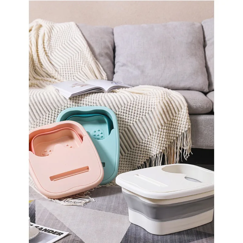 Foldable Footbath Massage Bucket Soaking Bucket Folding Basin Spa Foot Bath Bucket Household Sauna Bathtub Pedicure Bath Bathtub