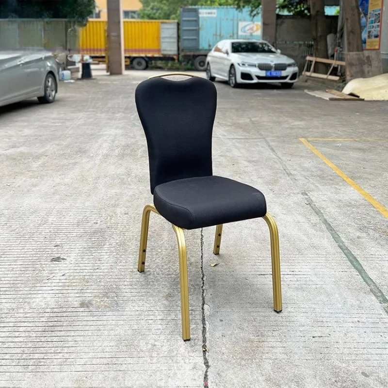 

Hotel restaurant aluminum alloy banquet chair, wedding auditorium VIP dining chair rocking back chair