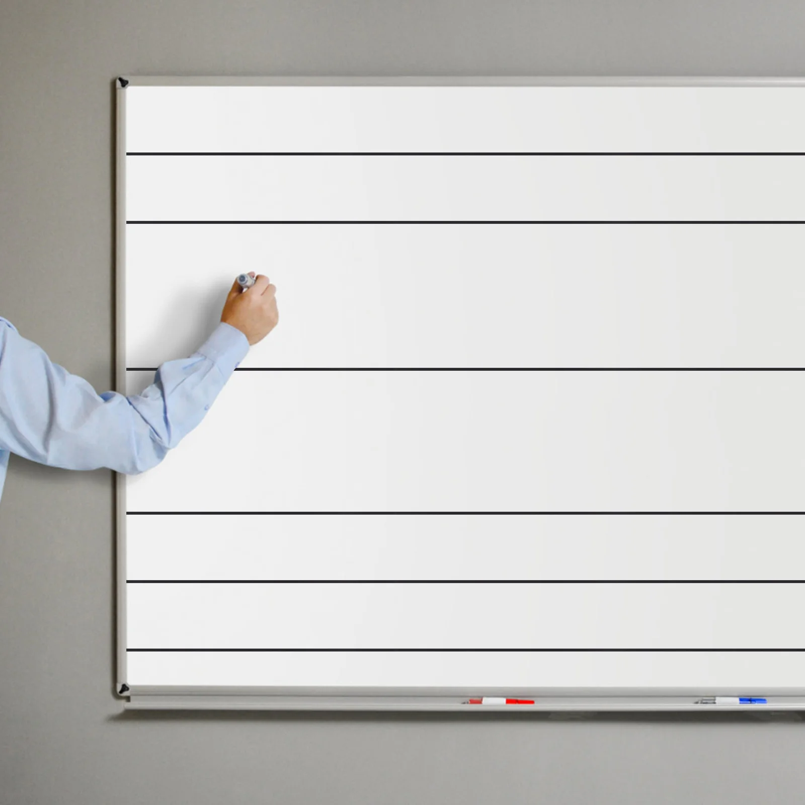 10 Uds. Marcado de rejilla negra autoadhesivo para pizarra blanca, guía de dibujo artístico artesanal de Metal y vidrio, línea de dibujo de cinta de pizarra gráfica