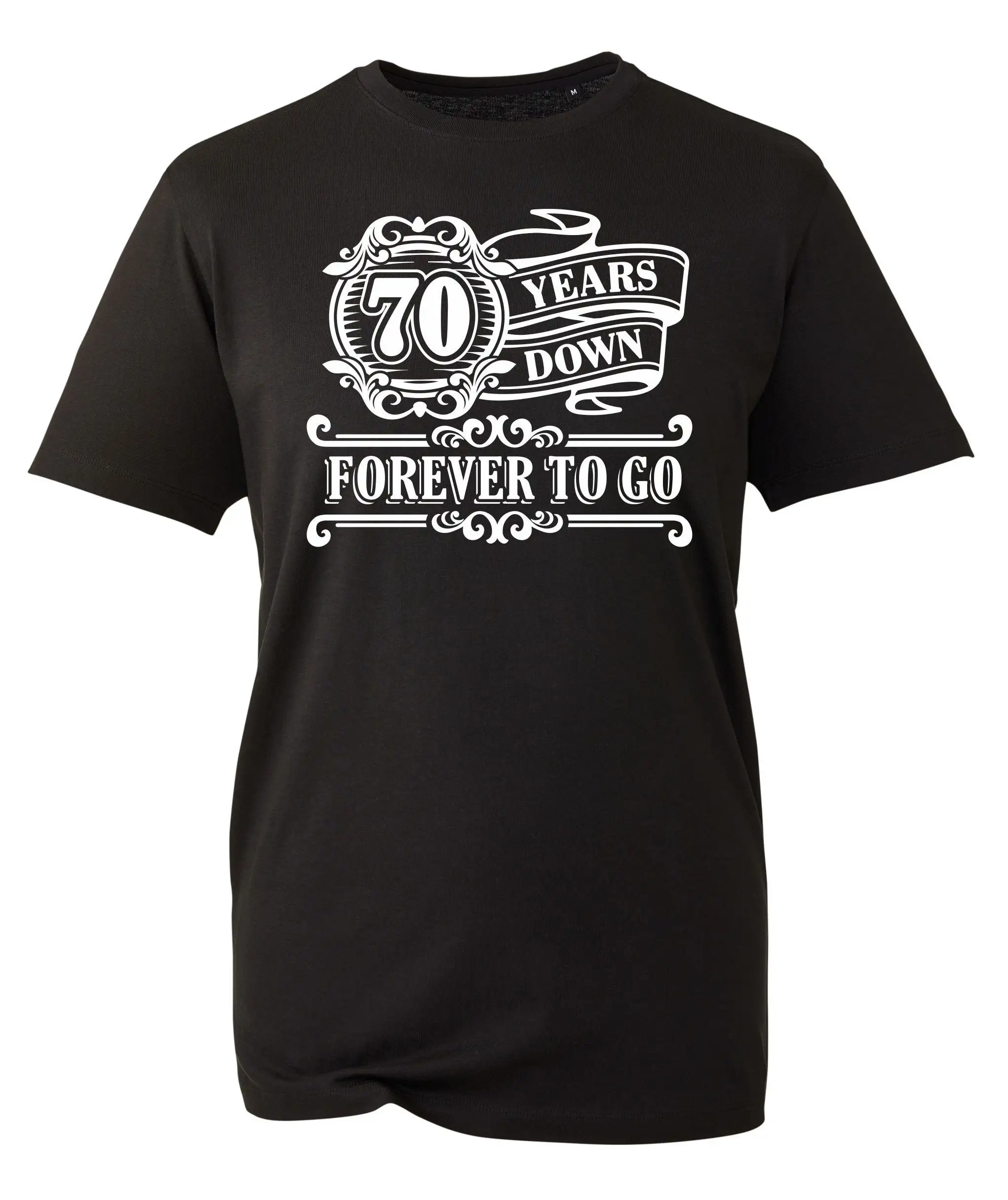 Men'S 70Th Birthday T Shirt 1953 Funny Cotton 70 Years Old Down Forever To Go