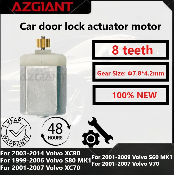 

Azgiant Car door lock actuator motor For 2001-2007 Volvo XC70/S60 MK1/V70/S80 MK1 1999-2006/XC90 2003-2014 new auto parts OEM