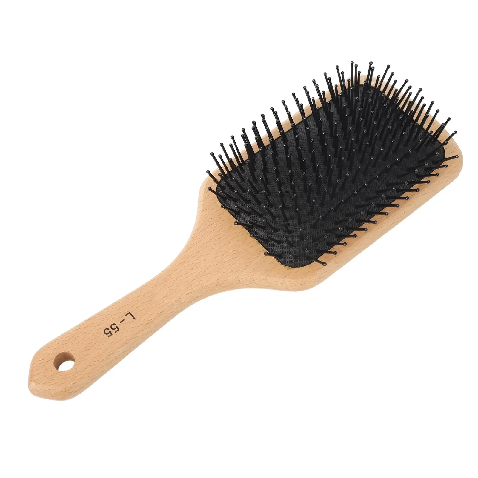 Brosse à Cheveux Ergonomique avec Énergie du Cuir oral elu, Peigne à lèvent, Coussin Facile à Nettoyer, Dents Arrondies Portables pour Usage Domestique