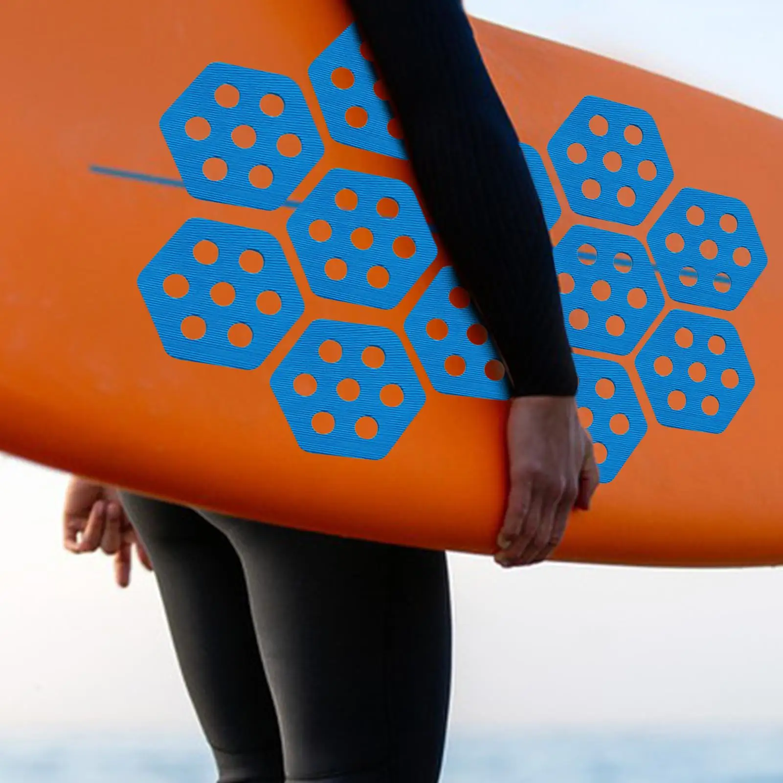 

Traction Pad Surfboard Hexagon 12 Pieces Paddle Board Deck Pads Surfing Equipment For Fitness Beach Pool Summer Outdoor Kayaks