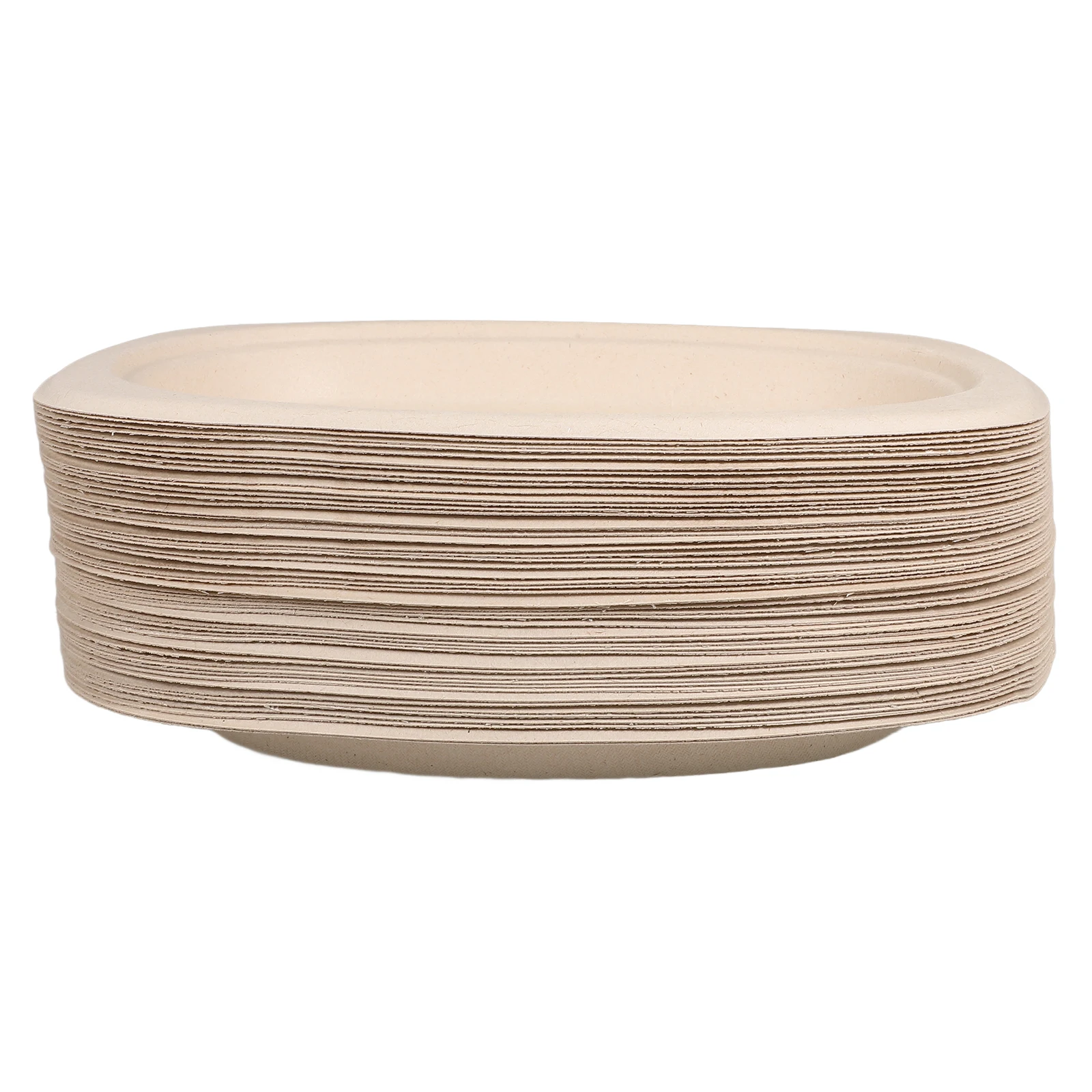 

50pcs Oval Paper Plates Disposable Dessert Plate For Party Festival Food Platter Bbq Household Cake Tableware Kitchen