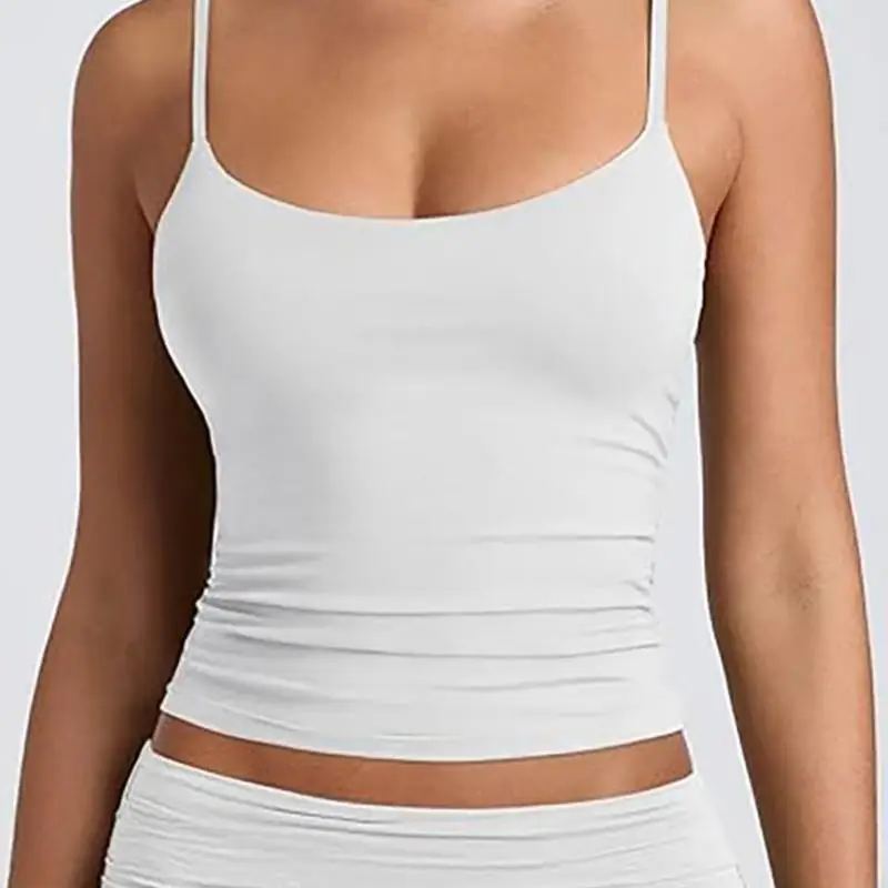 Breathable Women’s Camisole Adjustable Summer Sleeveless Backless Top Casual Cropped Basic Shirt
