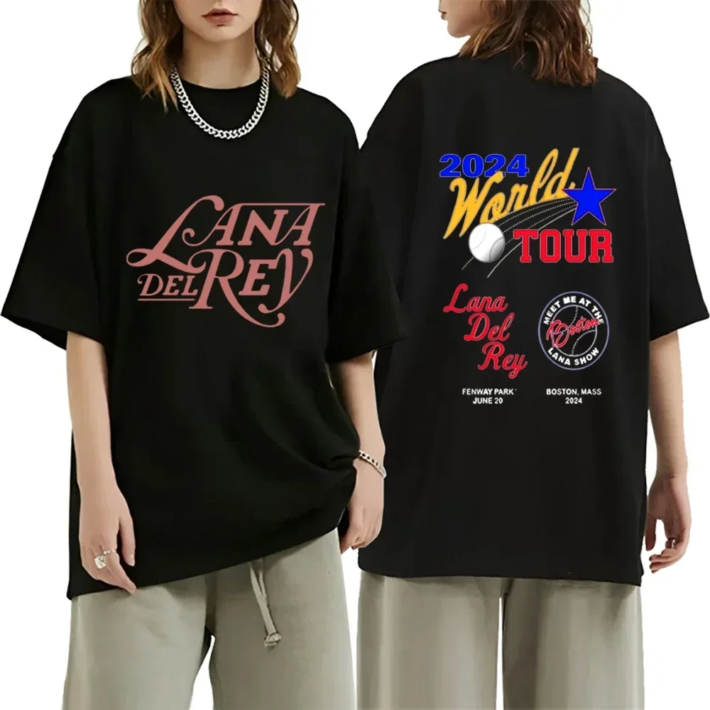 Lana Del Ray Text Short-sleeved Printed Y2k Retro Top T-shirt Comfortable Loose Harajuku Style