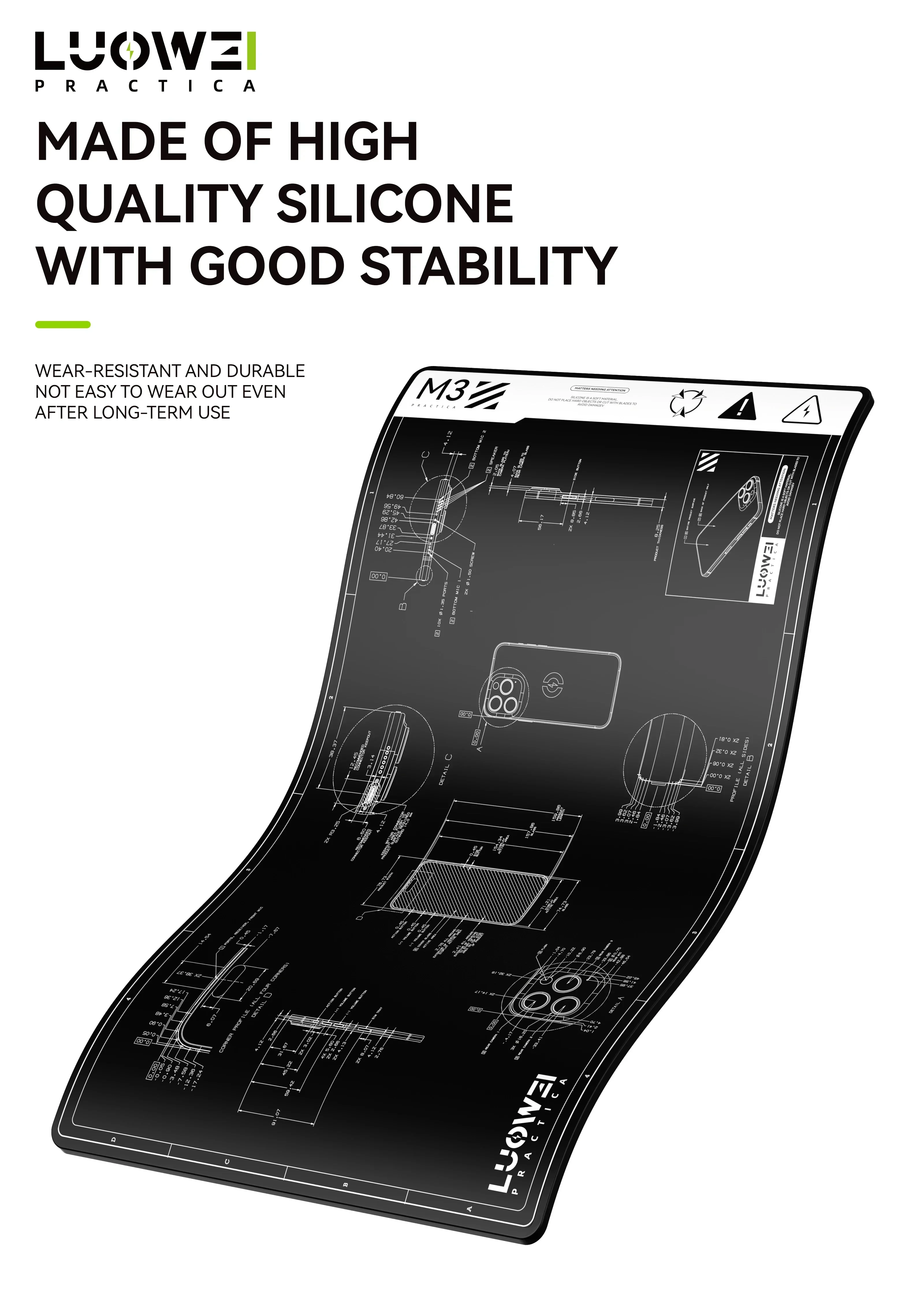 LUOWEI LW-M3 Multiunction Repair Imsulatiom Pad Heat Resistant Strong Toughness Suitable For Mobile Phone Welding Repair Tools