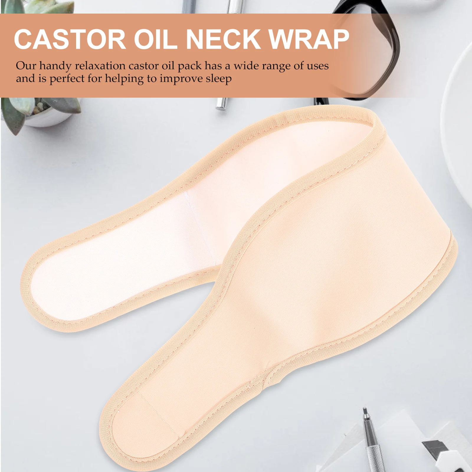 Household Castor Oil Neck Pack Essential Oil Pack Wrap Cloth Oil Pack Wrap for Neck