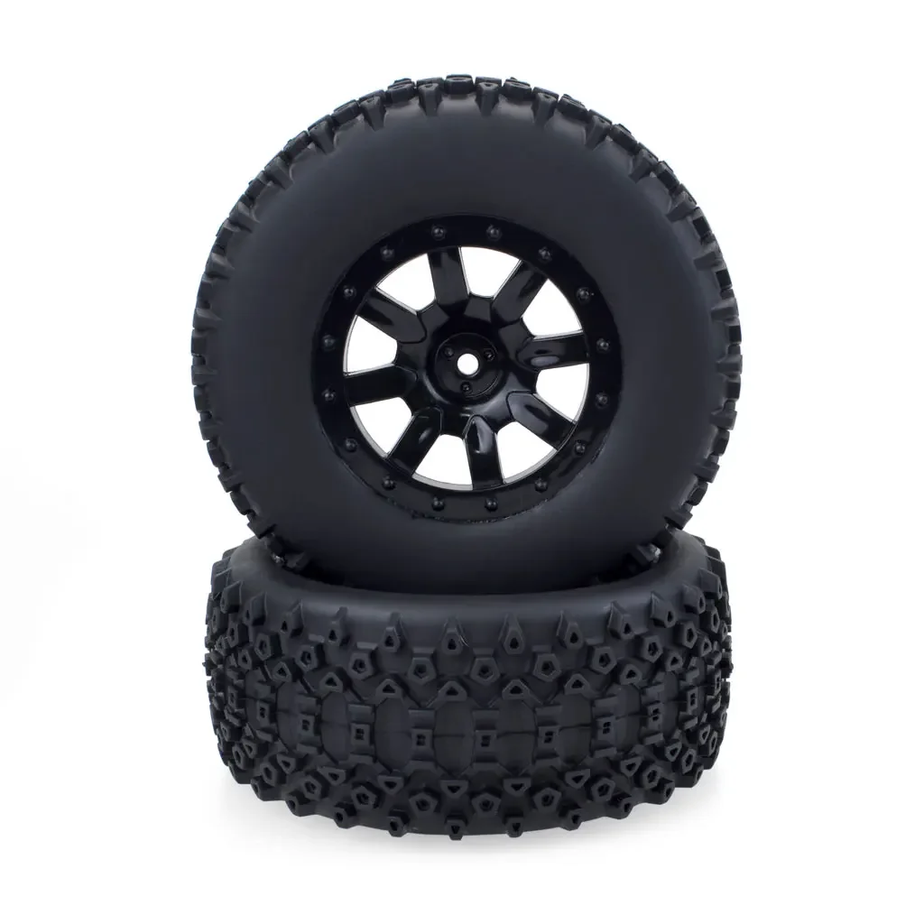 4PCS 110 millimetri Pneumatici In Gomma Pneumatico Cerchione Mozzo 12 millimetri Hex Set per 1/10 RC Auto Fuoristrada Modello Camion Breve Corso Redcat HPI Traxxas Giocattolo