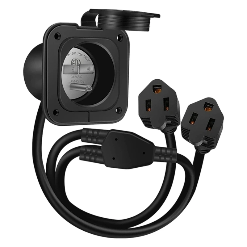 

H3CE Удлинительный кабель для кемпинга на открытом воздухе, нейлоновая конструкция, вилки США, прочный удлинитель для нужд