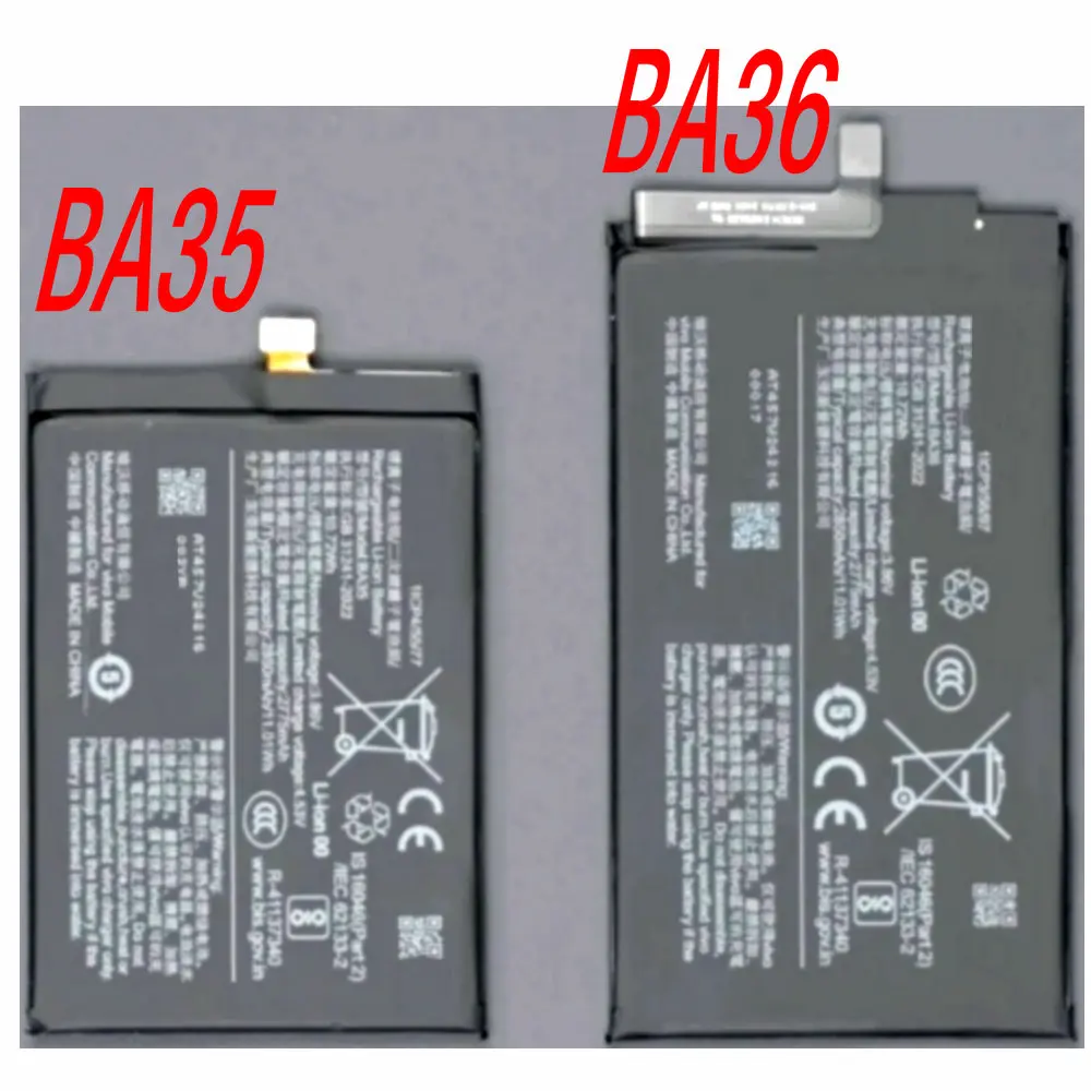 

A Pair BA35 BA36 High Capacity Battery For Vivo X Fold 3Pro V2337A Folding Mobile Phone