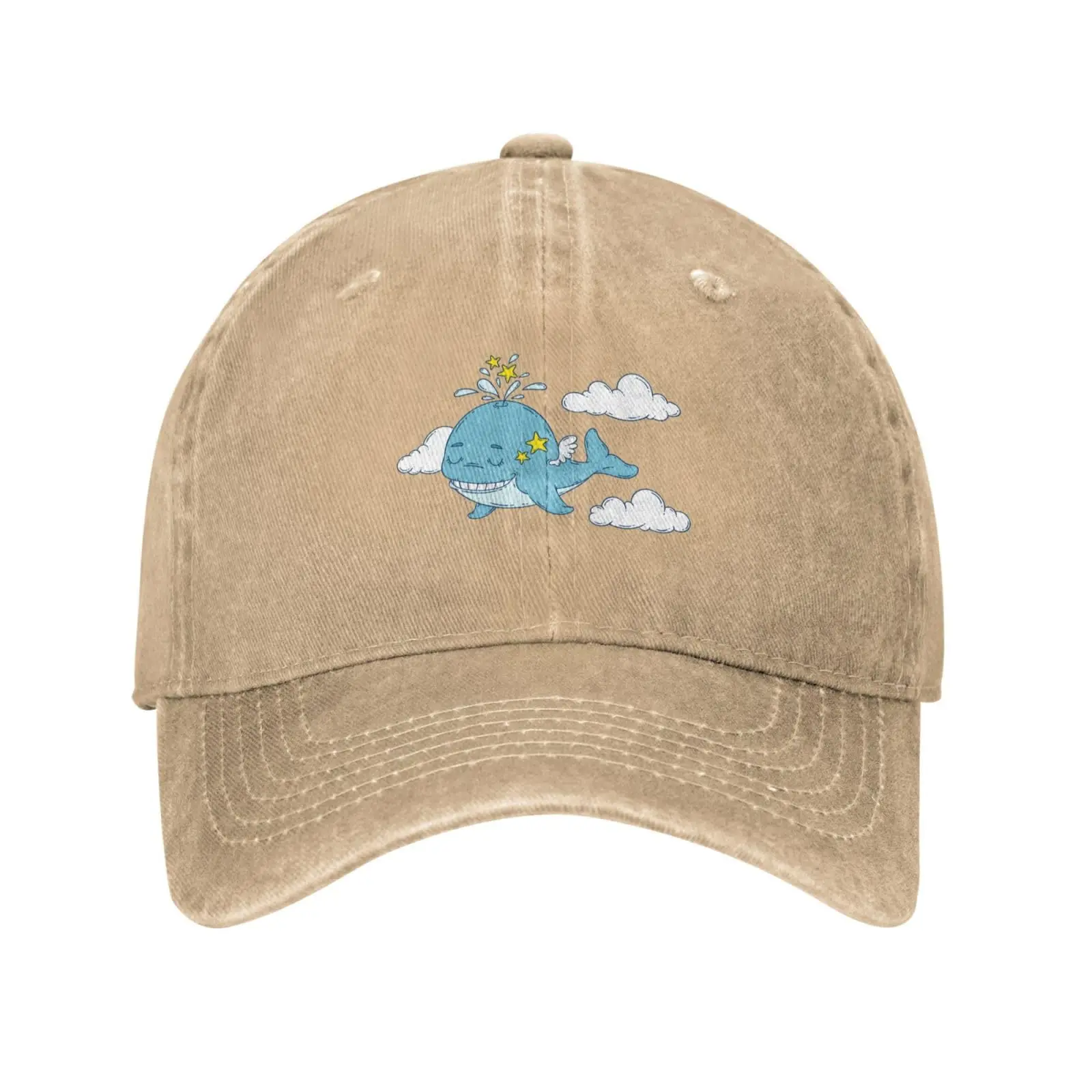 

A Whale with Wings Baseball Cap for Men Women Vintage Trucker Hat Golf Hats Dad Hat