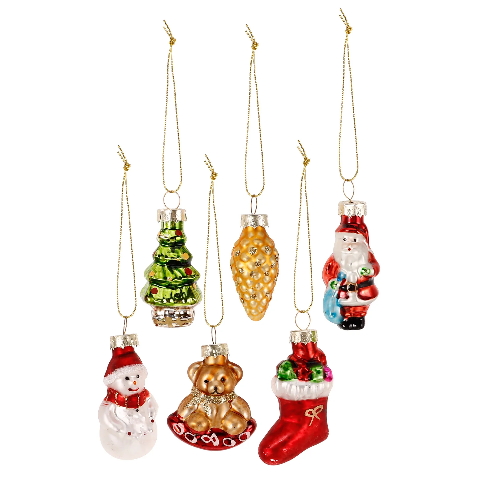 

6Pcs Xmas Tree Hanging Ornaments Reusable Christmas Decor Lovely Pendants for Homes Malls and Offices Xmas Hanging Ornament
