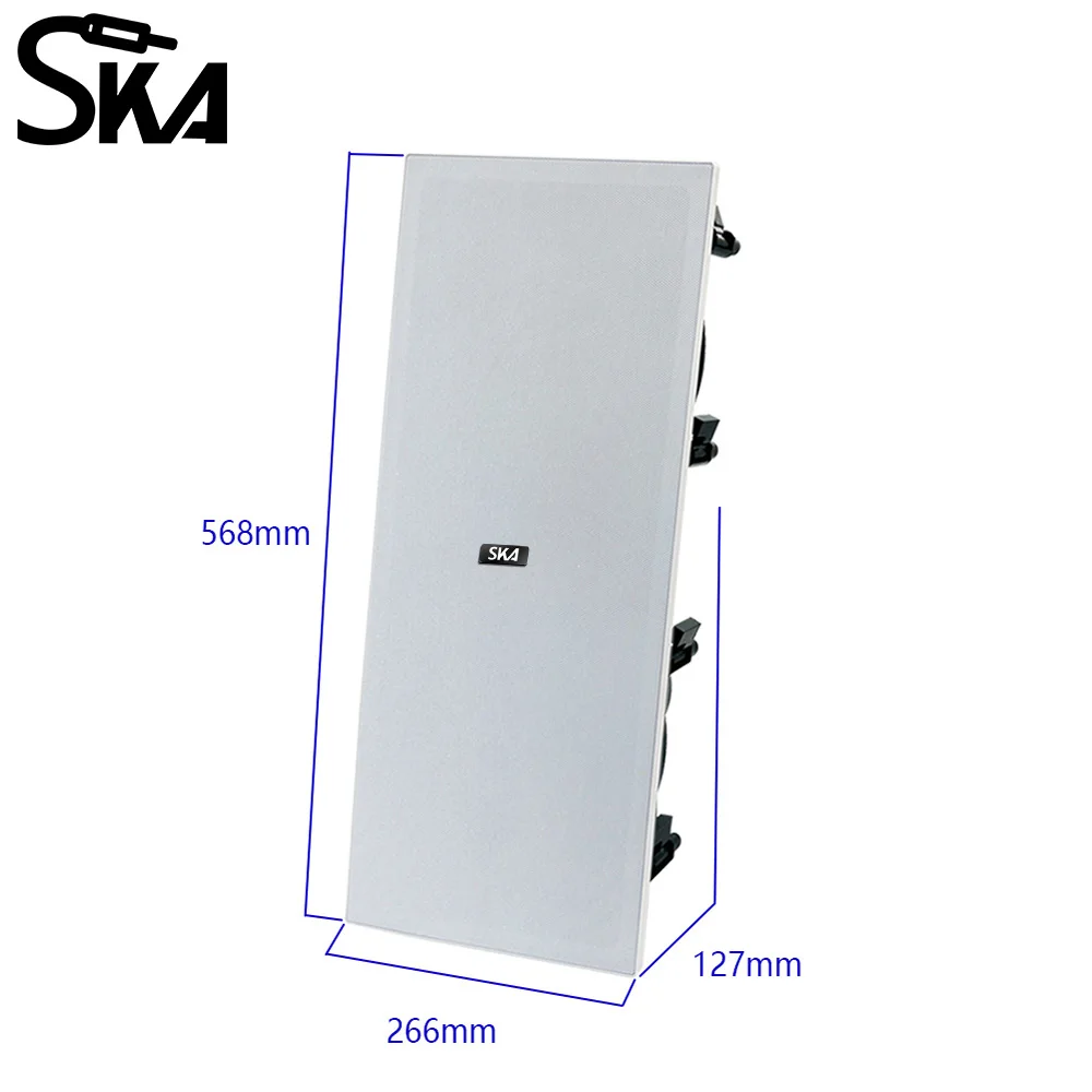 8 ′′ * 2 fibra de vidro 200 W grande potência wooferTwo-way na parede Retângulo Alto-falante público para endereço público Música de fundo