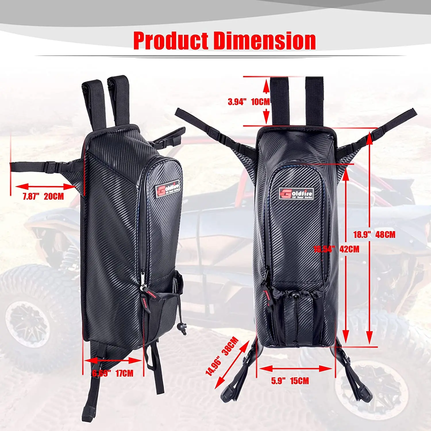 UTV Storage Bag Universal Offroad Center Seat Storage Bag Tool Pouch For Kawasaki KRX 1000 Teryx 4 Mule/Polaris RZR forCan Am X3