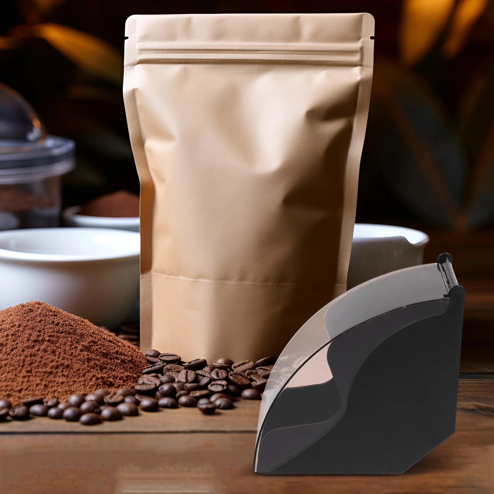 

Plastic Coffee Filter Paper Storage Box Black Dustproof Organizer Coffee Filter Holder for Home Office Countertop
