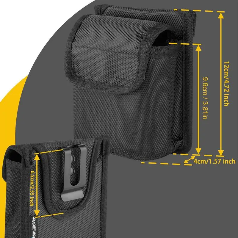 Multi-Function Electrician Tape Measure Tool Bag Nylon Fabric Waist Pocket Pouch Belt Holder For Technician Plumber with Clip