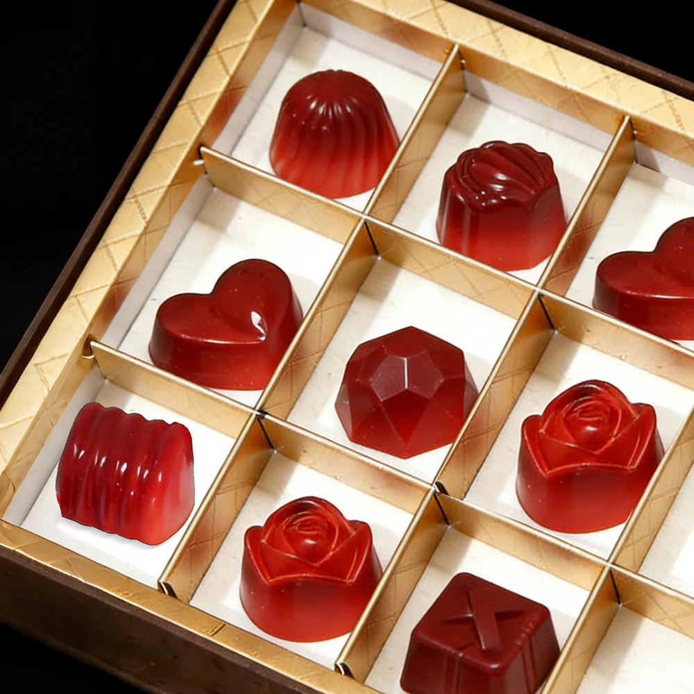 

32-секционная форма для шоколада в нескольких стилях, помадка, твердый пластик на День святого Валентина для подарков и украшений для выпечки # CC0097