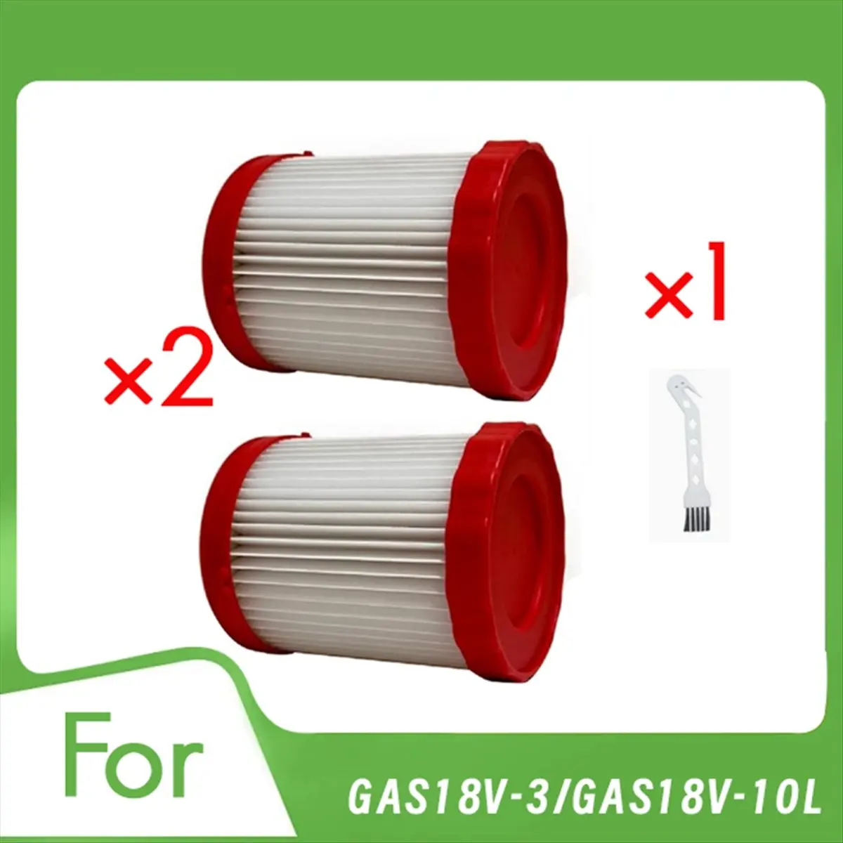 

VF320H Вакуумный фильтр HEPA с чистящей щеткой для пылесоса 18 В 2,6 галлона для влажной/сухой уборки Фильтр GAS18V-3/GAS18V-10L [BWASCLIM]