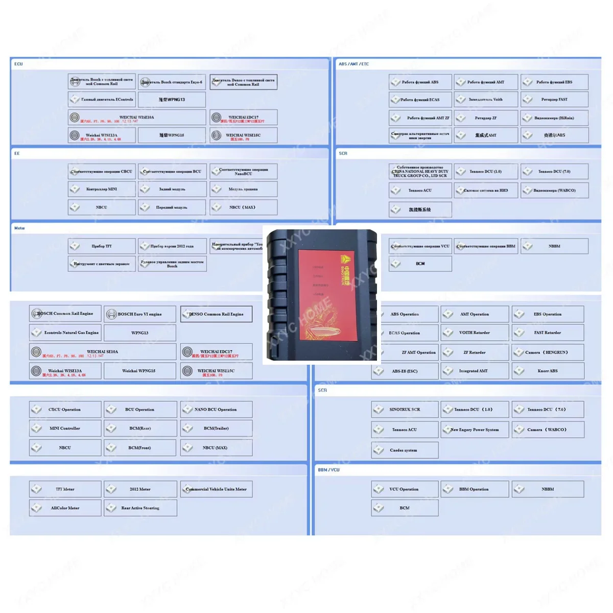 EOL 6-in-1 Truck Diagnostic Tool CNHTC sinotruk HOWO SITRAK Special Brush Diagnostic Instrument Second-generation Original Parts