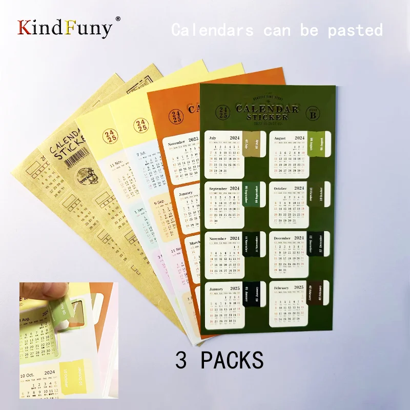 

KindFuny 2024 calendar stickers Date Label Sticker 2024 Year Planner Colorful Stickers Stationery Agenda Diary Journal Stickers