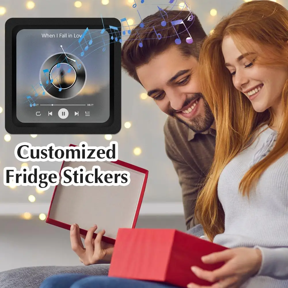 Customized Album Music Fridge Sticker Personalized Spotify Fridge Magnet Music Movement Playing Songs Christmas New Year Gift