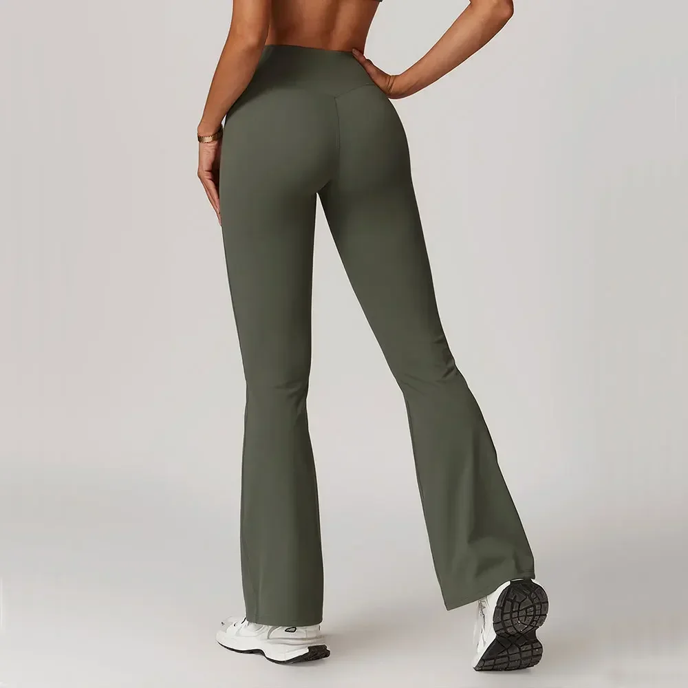 Bell-bottoms Leggings Female High Elastic Flared Pants High Waist Butt Lift Sexy Fitness Pants Tights Gym Running Yoga Leggings