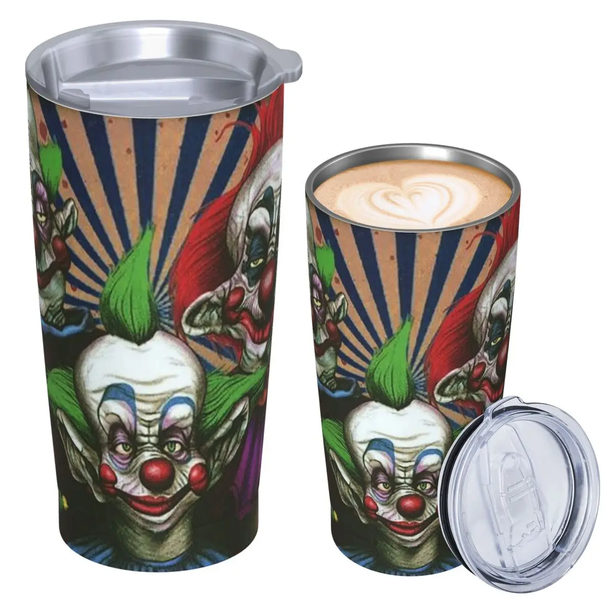 Killer Klowns From Outer Space Stainless Steel Tumbler Vacuum Insulated Mugs Thermal Cold Bottle Straw With Lid 20oz
