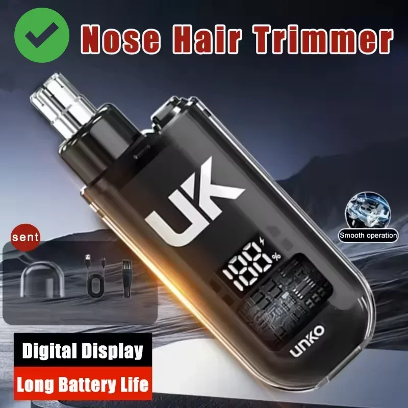 Mini Portable Electric Nose Hair Trimmer Pocket Nose Ears Hair Eyebrow Trimmer Men's Rechargeable Painless Clipper 2025 New