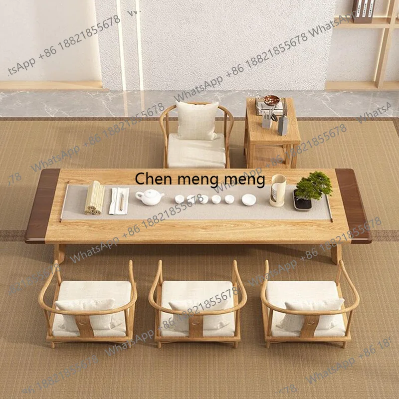 Japanese-style Tatami Tea Coffee Table High-end Coffee Low Floor Coffee Tables Balcony Bay Window Solid Wood Furniture