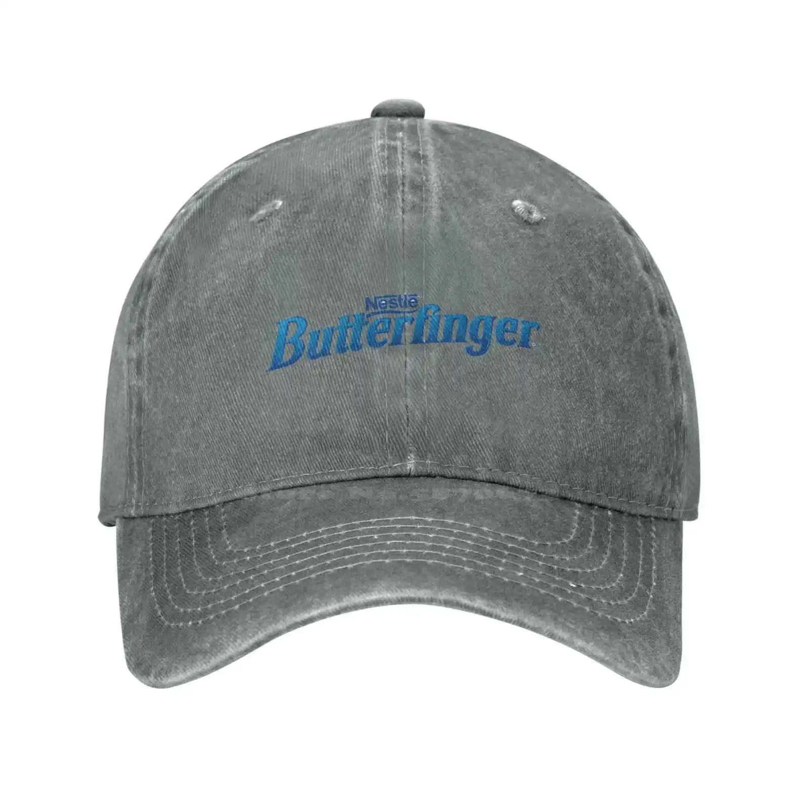 Topi rajut Logo Butterfinger, topi Denim rajut modis berkualitas, topi bisbol