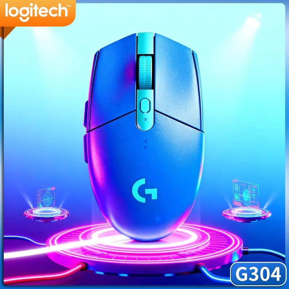 Logitech G304 LIGHTSPEED Wireless Gaming Mouse Light Weight Receiver Compartment For Travel Notebook Office Work