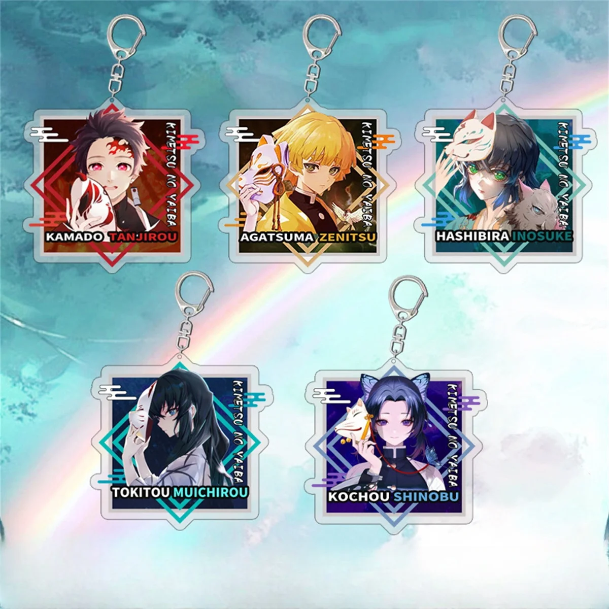 

Аниме GOODS акриловый брелок милый y2k Demon Slayer брелок для сумки ключи от машины сумка для ключей рюкзак коллекция аксессуары для дисплея