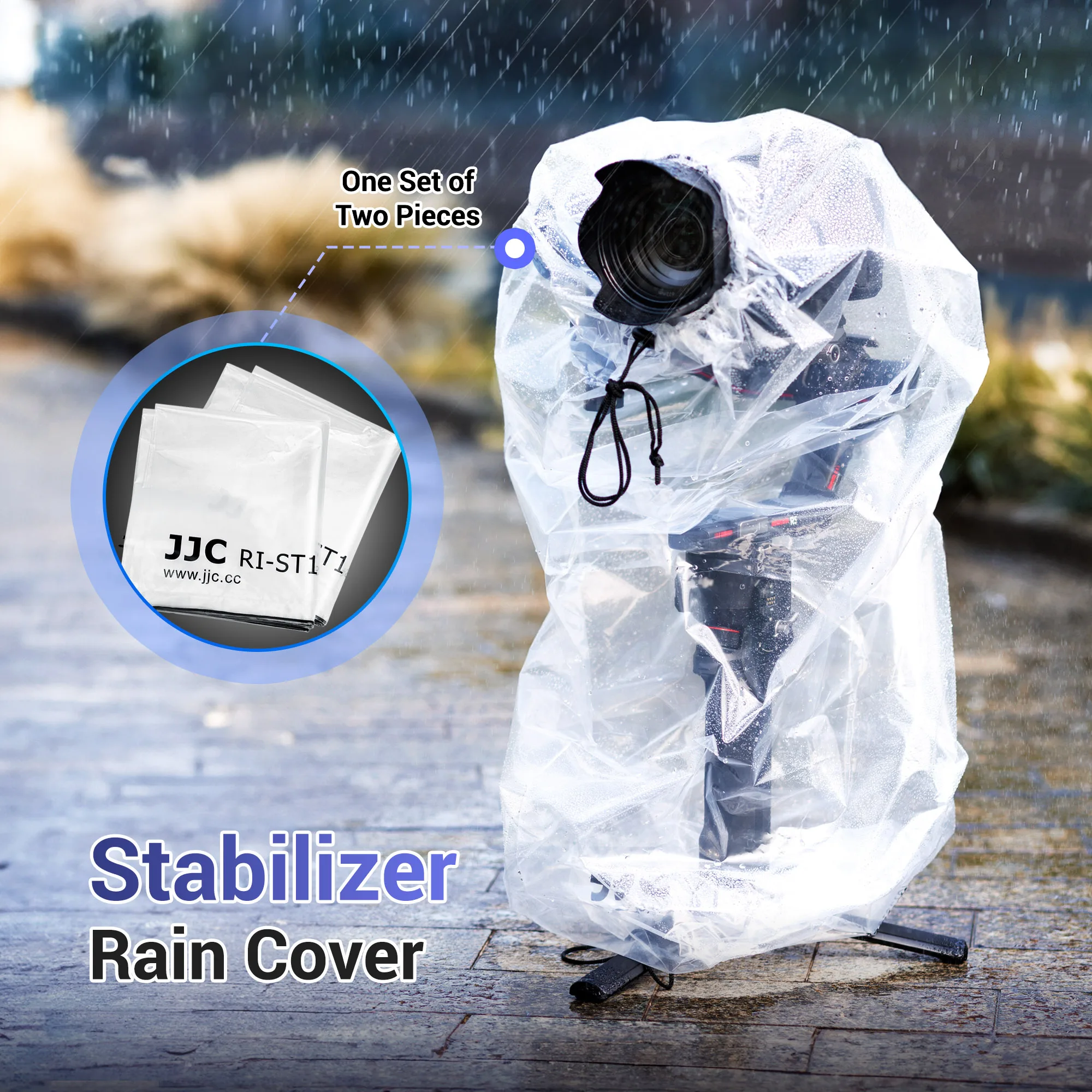 JJC 2 uds cubierta de lluvia para cámara Canon Nikon Sony Fujifilm DJI RS 4 RS 4 PRO abrigo de cámara sin espejo compatible con estabilizador de