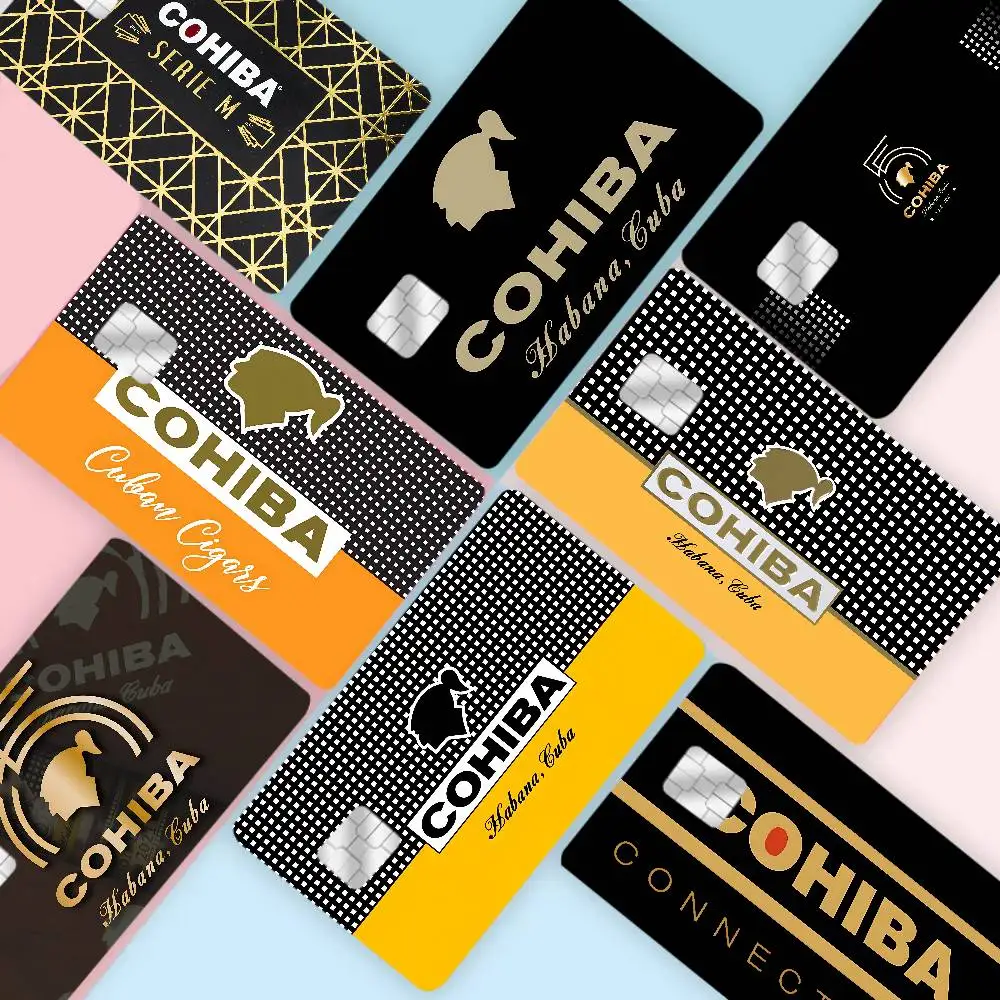 Pegatinas de dibujos animados de Cohibas para tarjetas de crédito, pegatinas para tarjetas bancarias, pegatinas para tarjetas de autobús y metro, pegatinas impermeables, regalo para mujeres