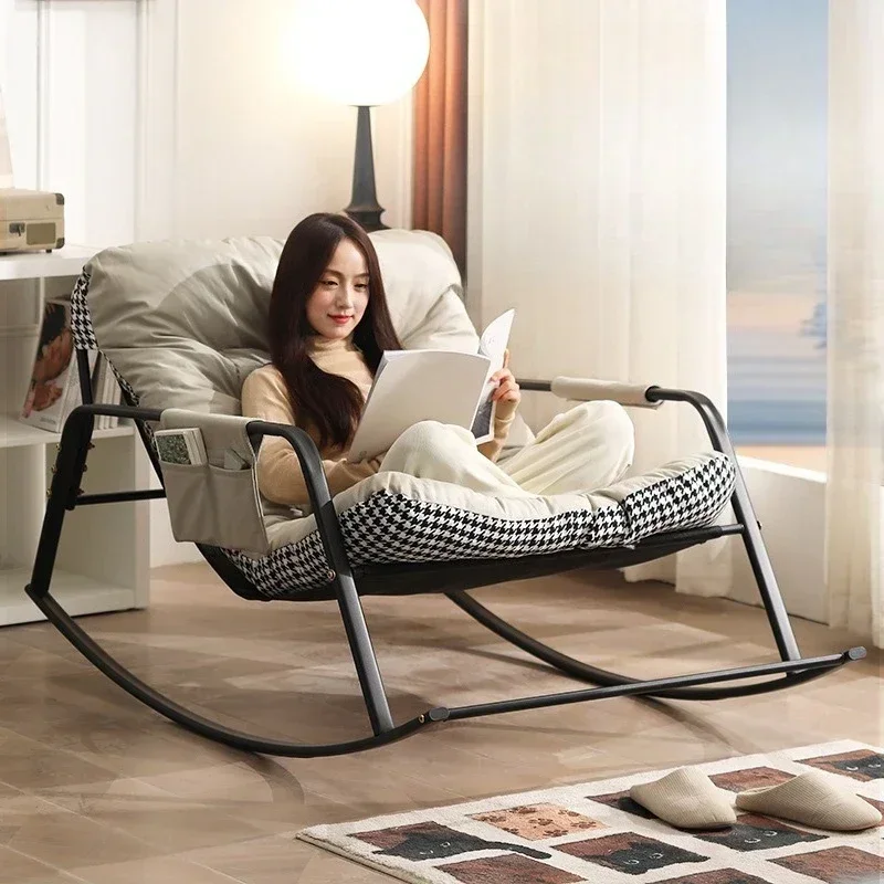 Factory Lazy Sofa Sleepable Reclining Double Rocking Chair Adult Reclining Chair Balcony Leisure Chair Living Room Rocking Chair