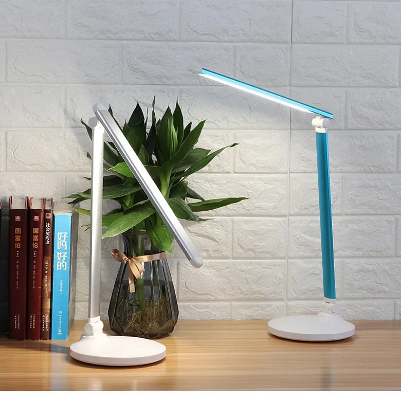 مصباح مكتبي LED لحماية العين وغرفة النوم، مصباح إعصار منزلي بجانب السرير قابل لإعادة الشحن #3